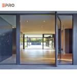 Exterior Aluminum Pivot Doors Main Entrance Glass Frameless