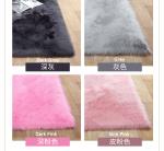 Navy Colour Polyester Area Rugs / Faux Sheepskin Area Rug