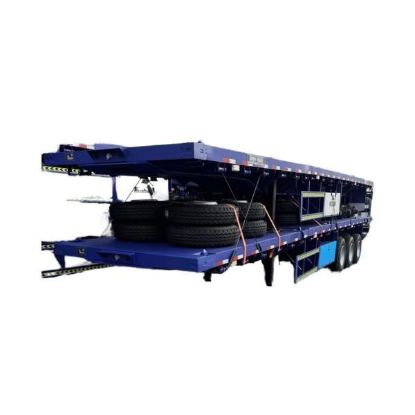 CIMC New 3-Axle Flatbed Skeleton Semi-Trailer Steel Container Truck with Wabco