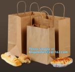 Custom printed kraft paper bags food grade with window bread packaging paper