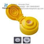 PP Plastic Flip Top Cap With Silicone Valve For Squeeze Honey Condiment