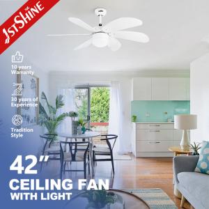 Wholesale 42 inch LED light DC motor ceiling fan with remote control 6 MDF blades 6 Speed Choice from china suppliers