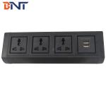Boente 2021 6.56 Ft Cord 3 Universal Power and 2 USB Black Office Portable Table