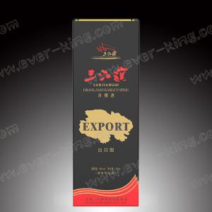 Wholesale OEM Single Bottle Box Foil Logo Cardboard Pack Wine Gift from china suppliers