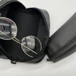 Handhold Creative Black PU Zipper Glasses Portable Soft Sunglasses Case
