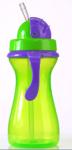 Green Purple 9oz 290ml Baby Weighted Straw Cup With Handle