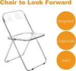 Wholesale Folding Portable Pp Plastic Metallic Frame Dinning Chair Plastic