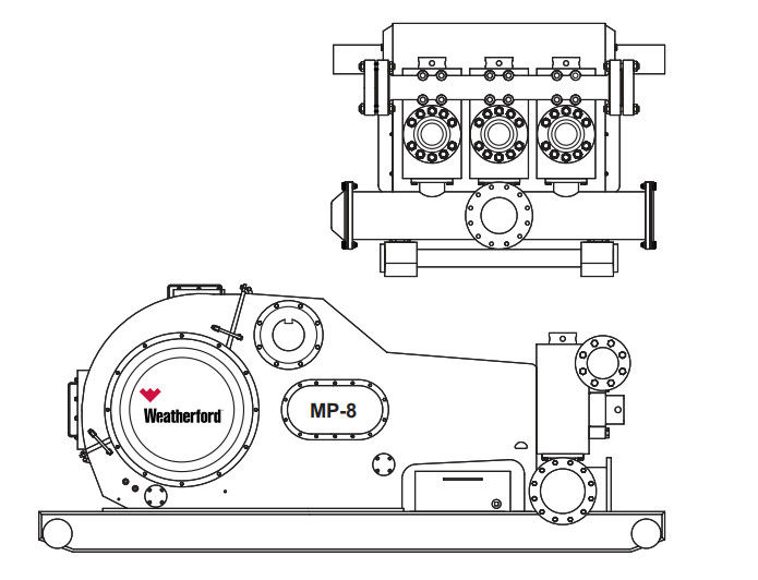Weatherford E-2200 mud pump, E-447 mud pump, MP-16 mud pump, MP-13 mud pump, MP-5 mud pump, MP10 mud pump, MP10 mud pump