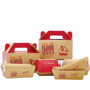 Wholesale Customized Fried Chicken French Fries Fast Food Packaging Box Food Grade White Cardboard from china suppliers