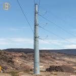 Q460 Electrical Power Post Amercian Stardand For 33KV Overhead Transmission