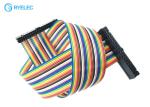 Double Row Fc-40 2.54mm 40 Pin Female Idc With 2651 28awg 1.27mm Flat Rainbow