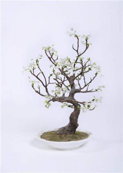 High Density Indoor Bonsai Tree , Anti UV Silk Tree Bonsai Public Area High