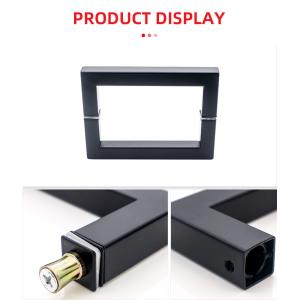 Matte Black Square Shower Glass Door Handle SS304
