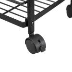 3 Tier Rolling Utility Cart With Wheels Multifunctional Metal Storage Cart