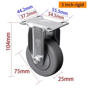 Wholesale 3 Inch Replacement Caster Wheels , 100mm Castors With Brakes 3713P-57 from china suppliers