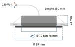 5W 6W LED Inbouwspot Integrated AC Spotlight Without Driver Cutout 70-75mm