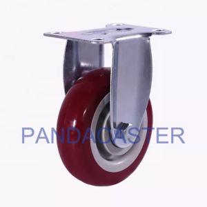 Wholesale Red Medium Duty Casters 220LBS Polyurethane Caster Wheels With Ball Bearings from china suppliers
