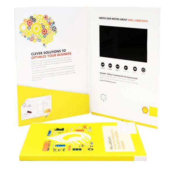 CMYK Offset Printing Video Brochure Cards Customized