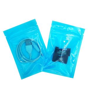 Wholesale Clear Blue Flat Resealable Food Storage Pouches Heat Seal Bags with Zipper for Food Packaging from china suppliers