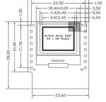 0.66 Inch IIC OLED Display 16 Pin With 64x48 Pixels, White/Blue Fonts Ultra-Low