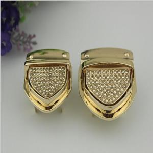 Wholesale New design two style size gold diamond decoration press push button locks for handbags from china suppliers