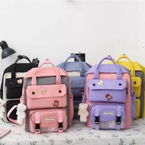 Wholesale Student Canvas 4 In 1 Backpack Sets School Bag Set For Girls Boys from china suppliers
