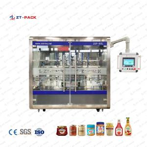 China Honey Paste Canned Cylinder Weight Tomato Sauce 6 Head Bottle Filling Machine on sale