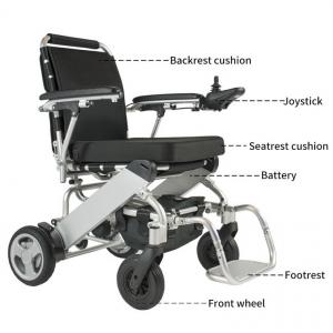 China Brushless Motor 180Wx2 Power Wheelchair With Rigid PU Tyre Aluminum Alloy on sale