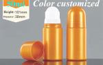 50ml 60ml Empty Roll On Deodorant Bottles HDPE White Golden