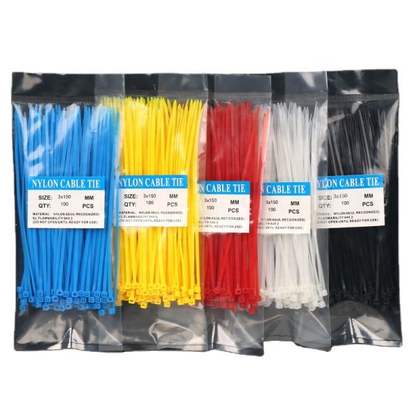 100pcs /bag PA66 Zip Wraps 4.8*400mm Cable Ties