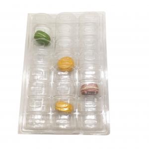 Wholesale Folding 3x8 24pcs Plastic Macaron Packaging Clam Shell Tray Clear PVC PET from china suppliers