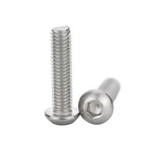 Wholesale Button head internal hexagonal slot full threadedmachine screws ISO7380 from china suppliers