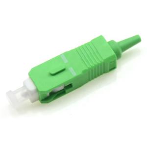 Wholesale Green Optic Fiber Fast Connector 0.9mm SC APC Quick Connector from china suppliers
