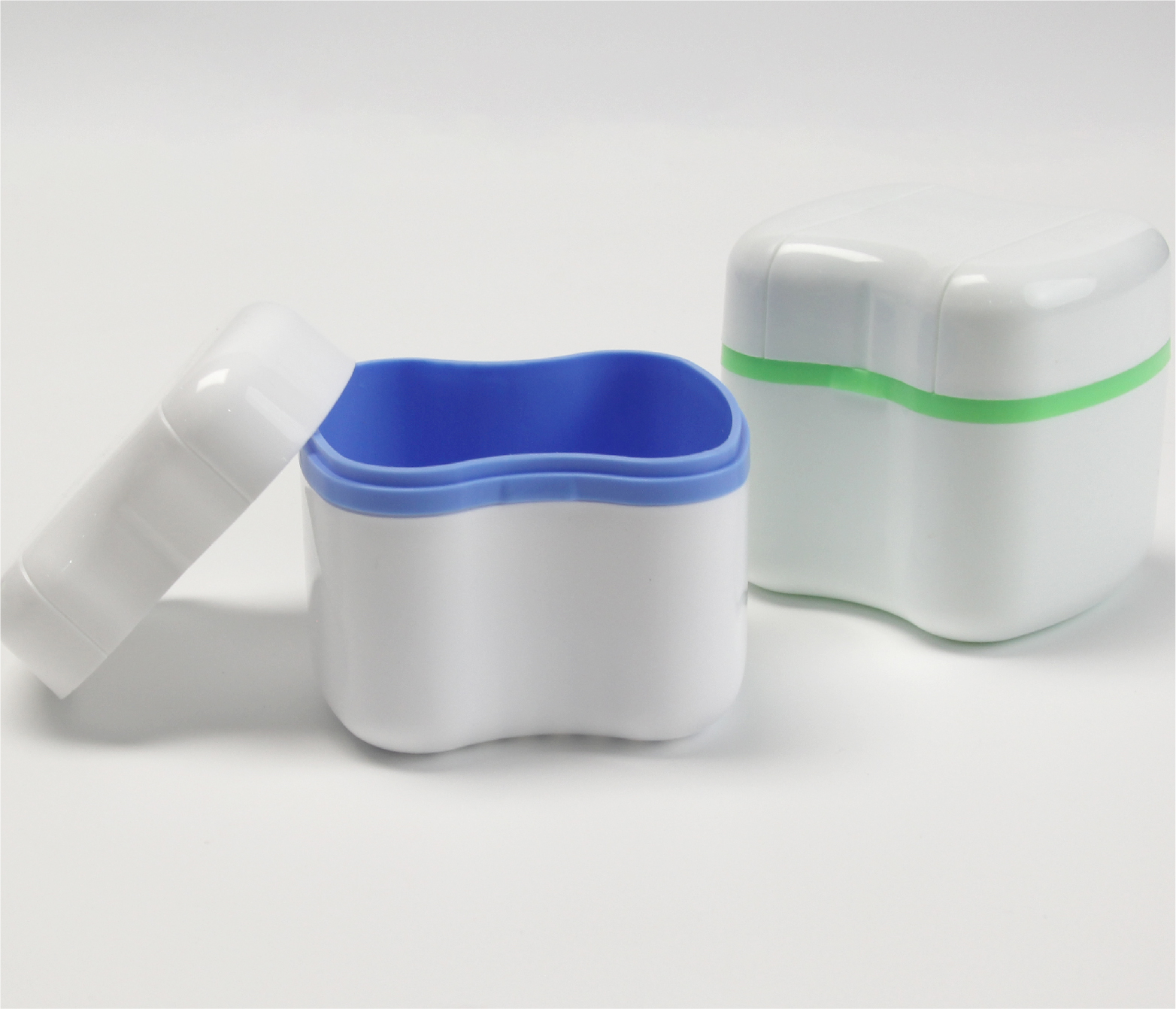 Clean Care Denture Cleaner Brush And Retainer Holder Box Denture Bath Case Cup