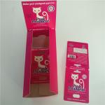UV Effect Pink Pussycat Paper Cards Capsule Blister Packaging With Container