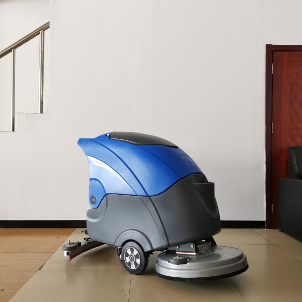 Single Driver Blue FNE-D550 Floor Scrubber - Strong Battery 550mm Brush Disc