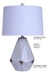 Ceramic Base Simple Modern Table Lamp 15*24.75" Drum TC