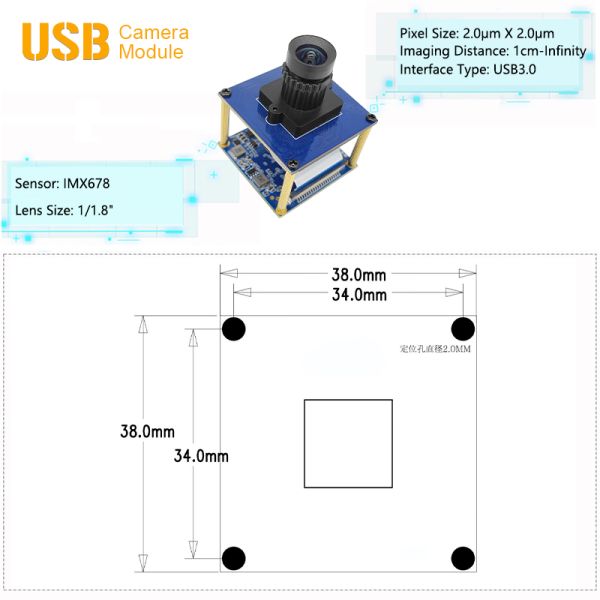 HDR 8.4MP Sony IMX678 Sensor USB Camera Module