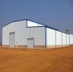 Wind Loads Prefab Steel Structures Hot Dip Galvanized / Painted Custom Color