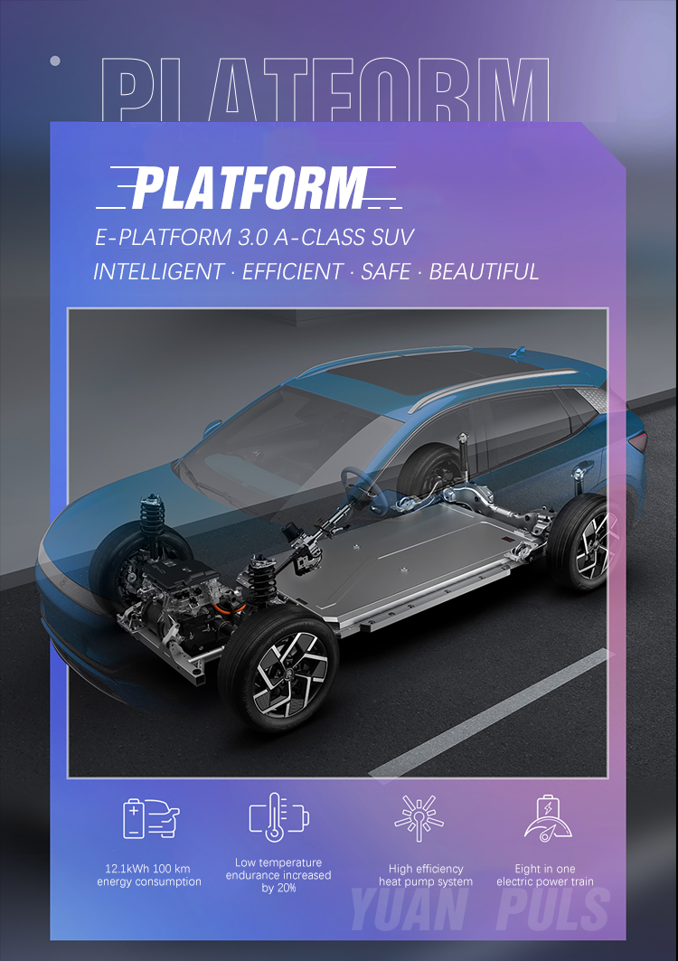 Electric Vehicles Made In EV360 EV 535 BYD Yuan Plus 2023 510km Flagship Version 150 KW Single-speed Transmission