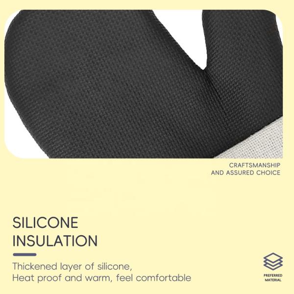 Blank Linen Sublimation Oven Gloves Silicone Heat Insulation Mitt For Microwave Oven