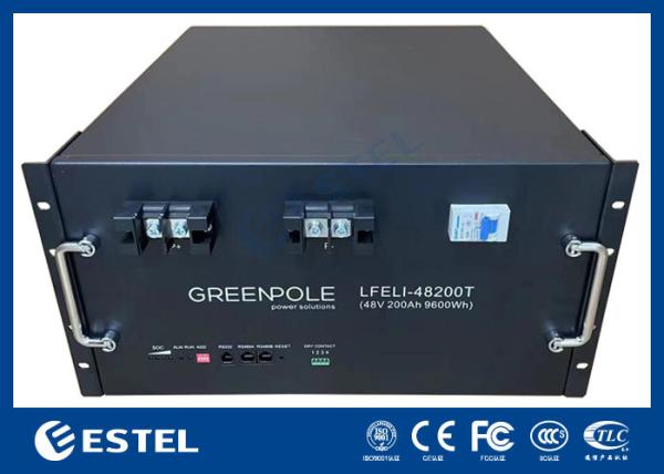 200Ah 48VDC Rack Mounted Lithium Iron Phosphate Battery For Telecom Outdoor