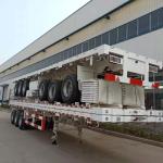 1840mm Tread 3 Axles Low Bed Container Trailer With Air Suspention And Jost
