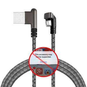 Wholesale iPad Air iPhone X 8 7 6 Plus Right Angle USB Lightning Cable Mini Durable 2.0A from china suppliers