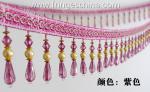 Handmade fashionable chain beads lace tassels fringes for curtain/sofa/pillow