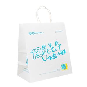 Wholesale Paper Twist Rope Eco Friendly Paper Bag 8 Color Flexo Printing Handle Paper Bags from china suppliers