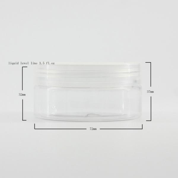 100ml Clear Candy Biscuit Plastic Packaging Jar PP Screw Cap