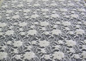 Washable Brushed Floral Lace Stretch Fabric / Nylon Cotton Spandex Fabric CY-LQ0043