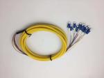 Single Mode Fiber Optic Pigtail LC/UPC 6/12 Fibers Color Coded 1.5m OFNR Long