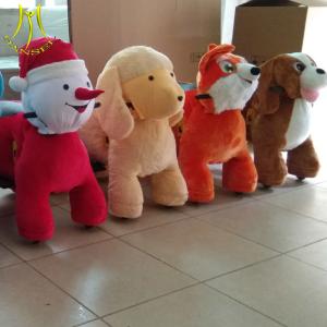 Wholesale Hansel entertainment plush motorized 4 wheel electric walking animals rides from china suppliers